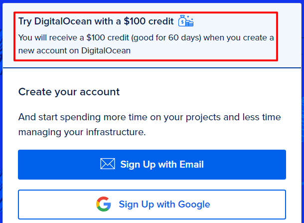 Digital Ocean Free Credits