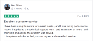Kamatera Excellent Customer Service