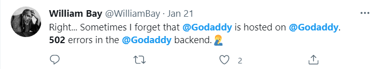 godaddy 502 bad gateway - Twitter3