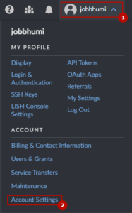 Akamai Cloud Manager - account settings
